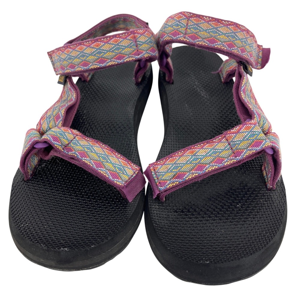 Teva Original Universal Sandals Womens Size 8 Purple Multi Excellent Strappy - Picture 2 of 7